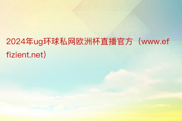 2024年ug环球私网欧洲杯直播官方（www.effizient.net）